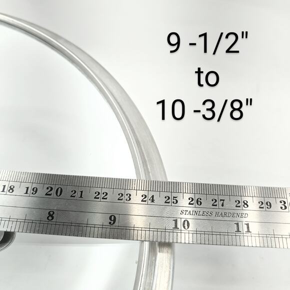 Calphalon 9-1/2" - 10-3/8" Glass And Stainless Steel Pot Pan Replacement Lid - Picture 3 of 3